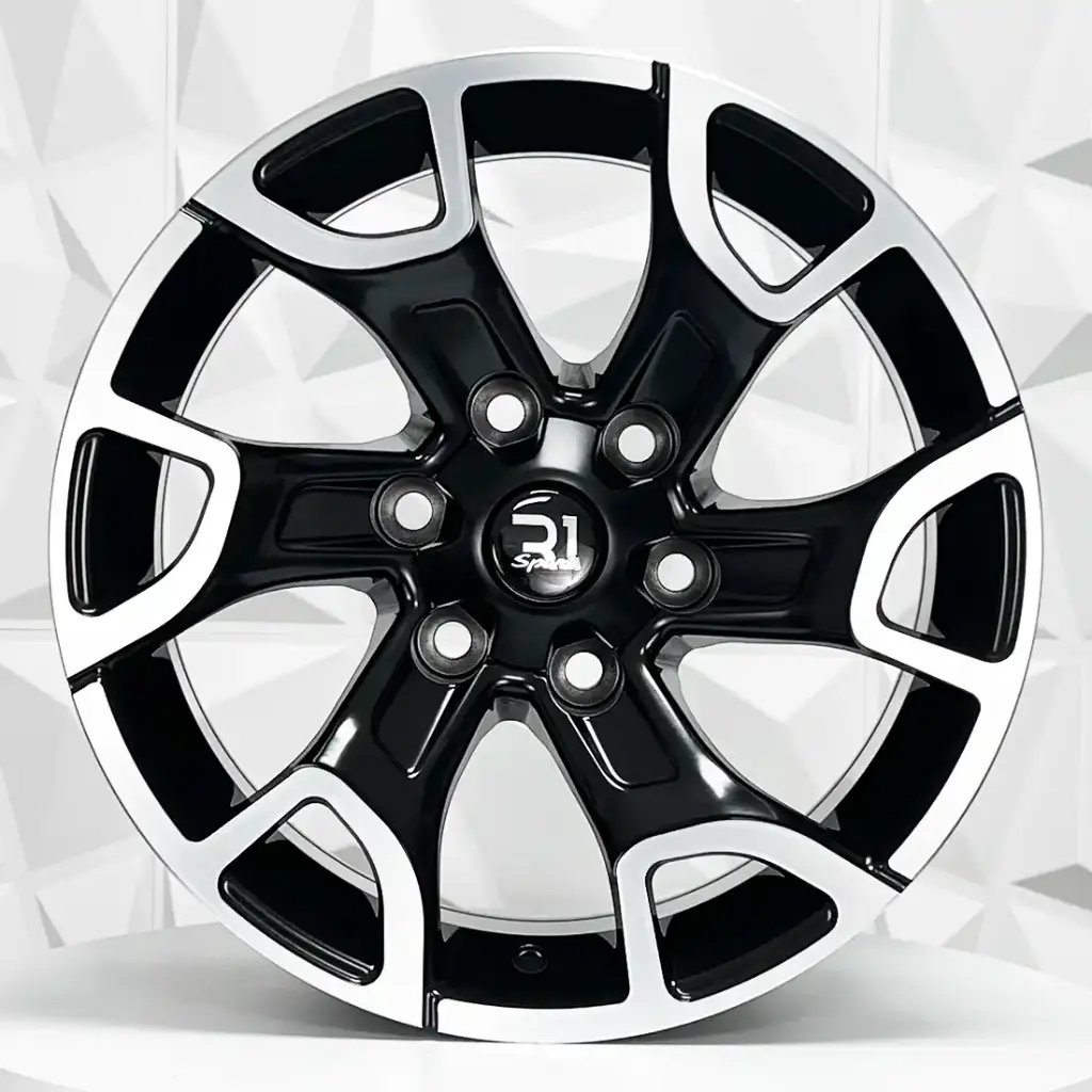 RIN 17X9 6-139.7 R1 SPORT TH086 MATTE BLACK MACHINE FACE ET0 CB106.1