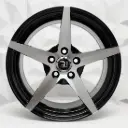 RIN 15X7 5-100 R1 SPORT DX427 BLACK MACHINE FACE ET35 CB73.1