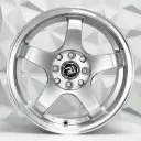 RIN 15X7 4-100/114.3 R1 SPORT 5958F SILVER MACHINE LIP ET30 CB73.1